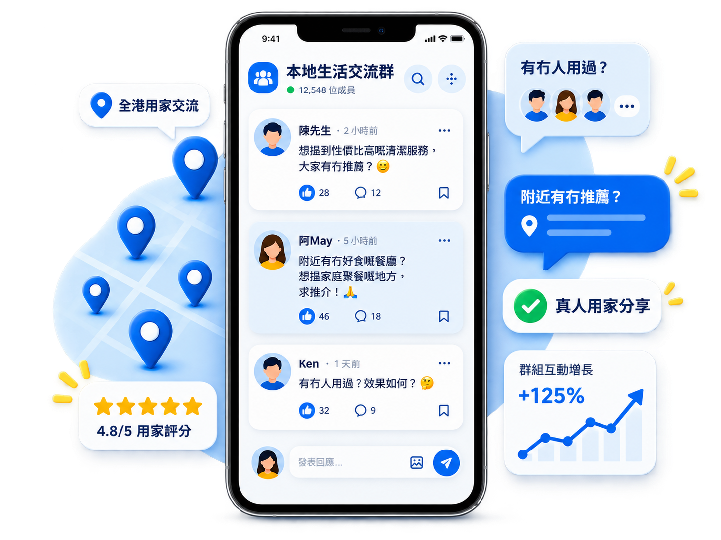 Facebook 群組推薦、地區地圖與真人用家分享插圖